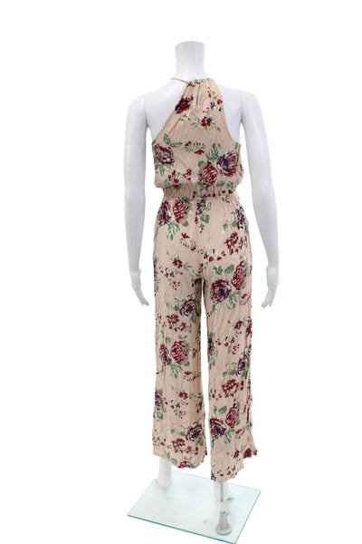 Faithfull The Brand Womens Floral Print Sleeveless Jumpsuit Pink Size XS