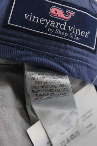Vineyard Vines Mens Zip Up Flat Front Khaki Shorts Blue Cotton Size 42