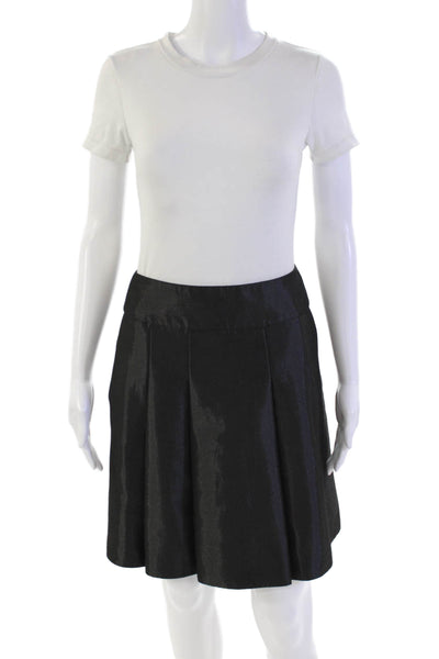 Karen Millen Women's Zip Closure A-line Pleated Mini Skirt Black Size 4
