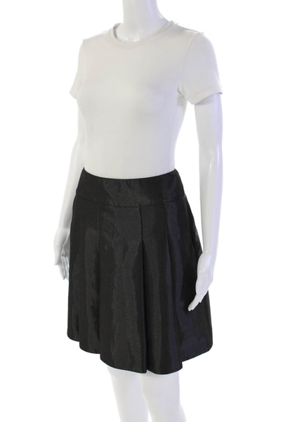 Karen Millen Women's Zip Closure A-line Pleated Mini Skirt Black Size 4