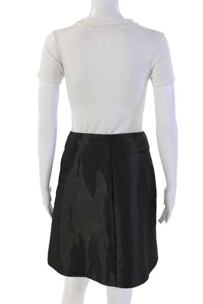 Karen Millen Women's Zip Closure A-line Pleated Mini Skirt Black Size 4