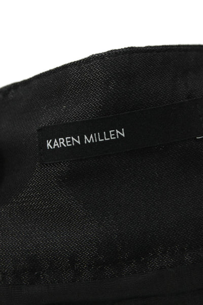 Karen Millen Women's Zip Closure A-line Pleated Mini Skirt Black Size 4