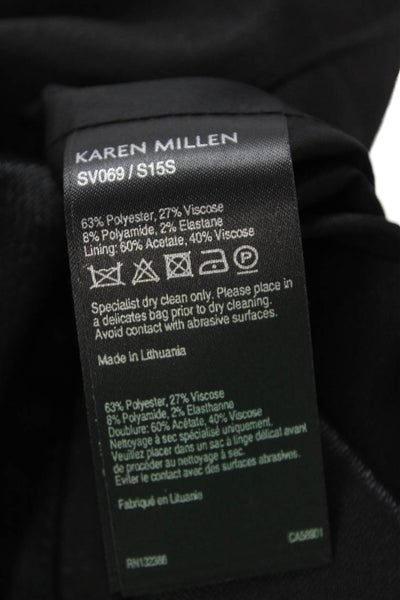 Karen Millen Women's Zip Closure A-line Pleated Mini Skirt Black Size 4