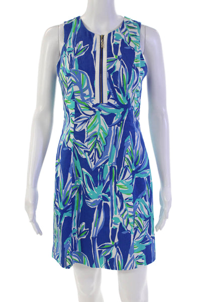 Lilly Pulitzer Women's Round Neck Sleeveless Fitted Mini Dress Multicolor Size 0