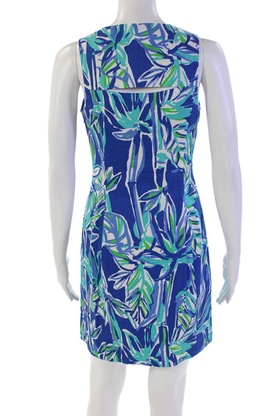 Lilly Pulitzer Women's Round Neck Sleeveless Fitted Mini Dress Multicolor Size 0