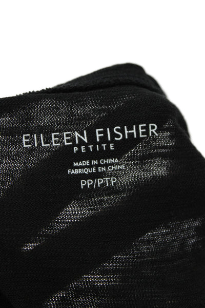 Eileen Fisher Women's Round Neck Sleeveless A-Line Mini Dress Black Size PP