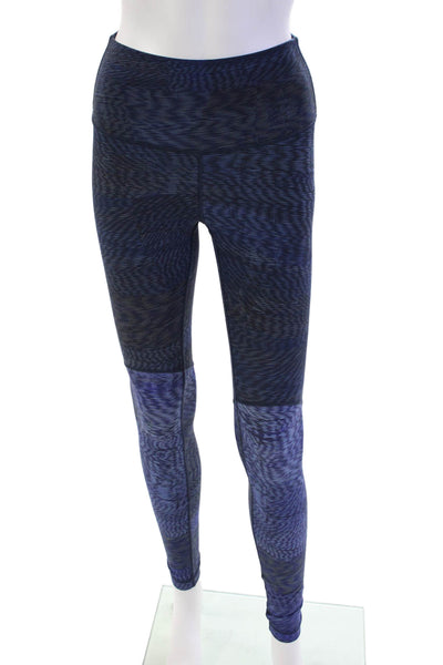 Lululemon Womens High Rise Striped Leggings Blue Size 4