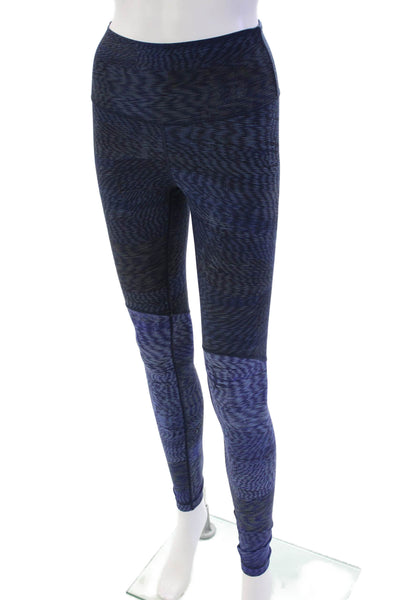 Lululemon Womens High Rise Striped Leggings Blue Size 4