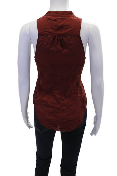 Haute Hippie Womens Scoop Neck Pullover Tank Top Blouse Brown Size XS