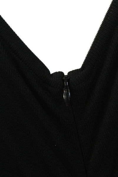 Parker Womens Sleeveless Scoop Neck Zip A-Line Mini Dress Black Size XS