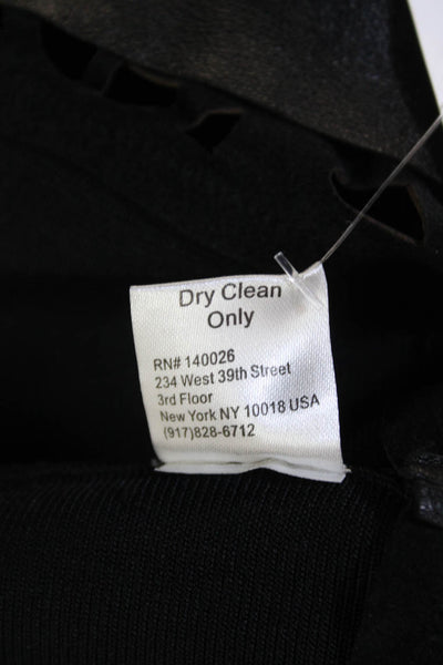 Parker Womens Sleeveless Scoop Neck Zip A-Line Mini Dress Black Size XS