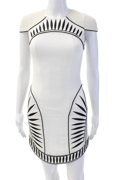 Blessed Are The Meek Womens Cap Sleeve Zippered Mini Dress White Size 0