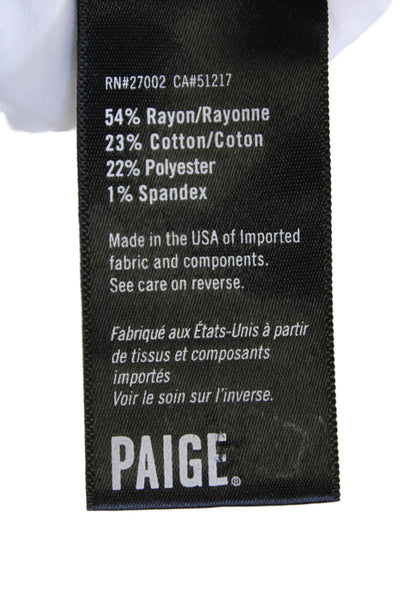 Paige Womens Five Pocket Mid Rise Distressed Skinny Jeans White Size 33