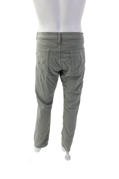 J Crew Mens Cotton Five Pocket Casual Slim Fit Jeans Sage Green Size 34