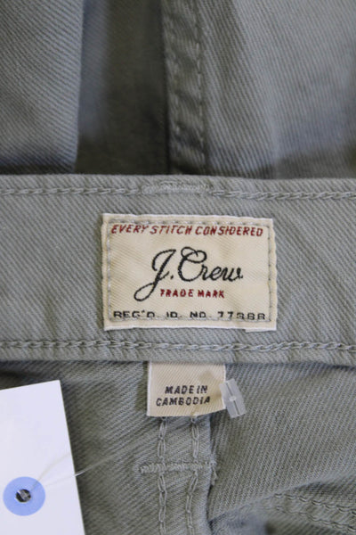 J Crew Mens Cotton Five Pocket Casual Slim Fit Jeans Sage Green Size 34