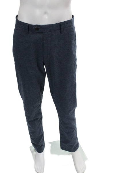 Ted Baker London Mens Mid Rise Slim Leg Dress Pants Blue Cotton Size 32