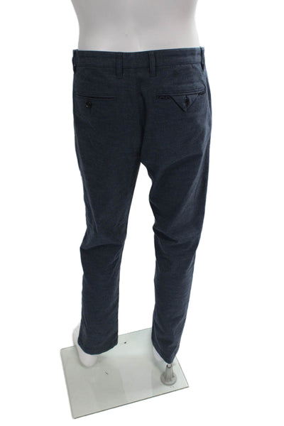 Ted Baker London Mens Mid Rise Slim Leg Dress Pants Blue Cotton Size 32