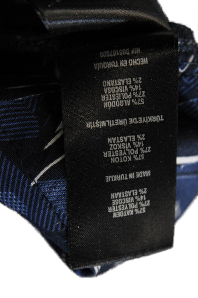 Ted Baker London Mens Mid Rise Slim Leg Dress Pants Blue Cotton Size 32