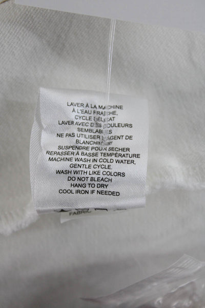 Renuar Womens Long Sleeves Button Down Jacket White Cotton Blend Size Small