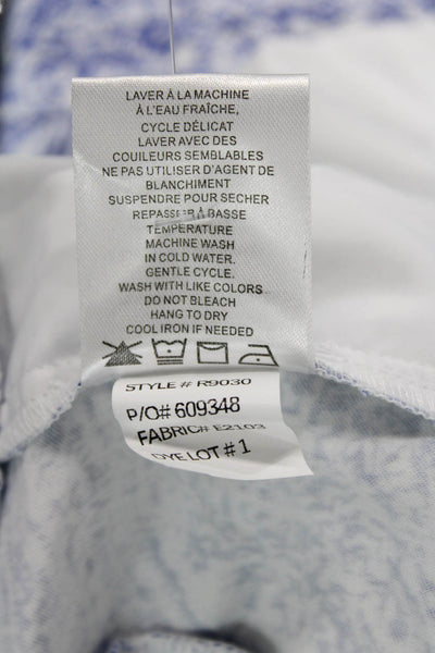 Renuar Womens Island Combo High Rise Pull On Shorts White Blue Size 14
