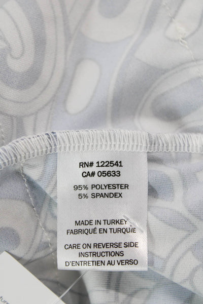 Isle By Melis Kozan Womens Abstract Print Tiered Dress Blue Purple Size Medium