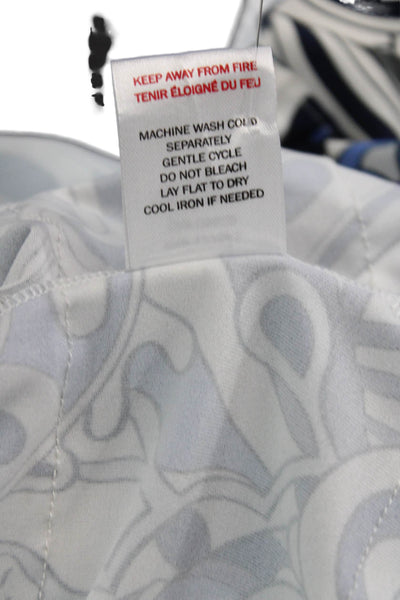 Isle By Melis Kozan Womens Abstract Print Tiered Dress Blue Purple Size Medium