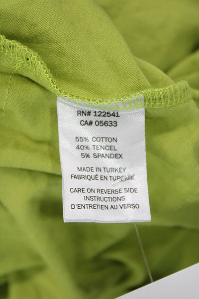 Isle By Melis Kozan Womens Long Sleeves Tiered Dress Lime Green Size Medium