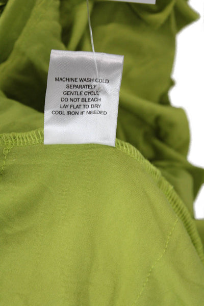 Isle By Melis Kozan Womens Long Sleeves Tiered Dress Lime Green Size Medium