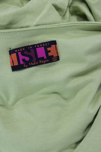 Isle By Melis Kozan Womens Long Sleeves Tiered Dress Lime Green Size Medium