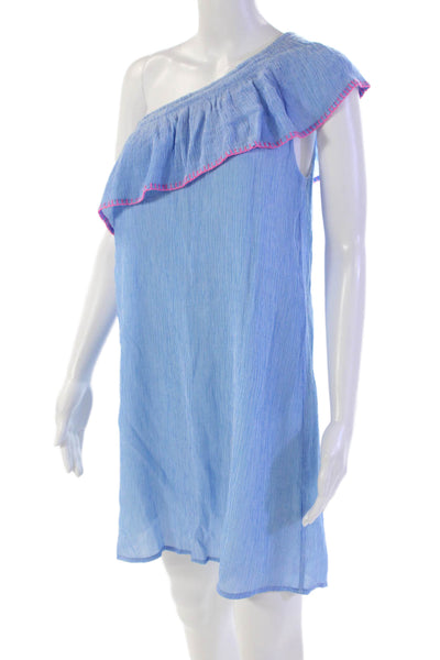 J Crew Womens Cotton Woven Embroidered Print Fit & Flare Dress Pink Size 2