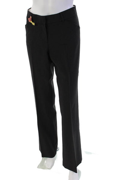 Theory Womens Wool Tailored Slim Fit Wide Leg Trouser Pants Gray Size 8