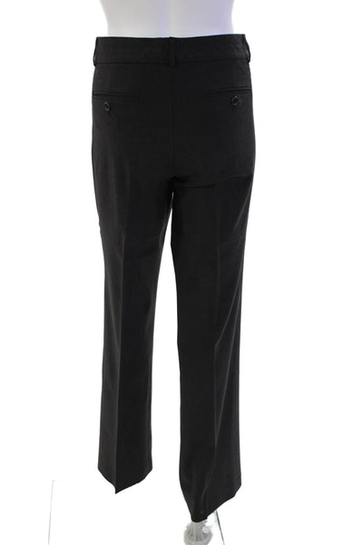 Theory Womens Wool Tailored Slim Fit Wide Leg Trouser Pants Gray Size 8
