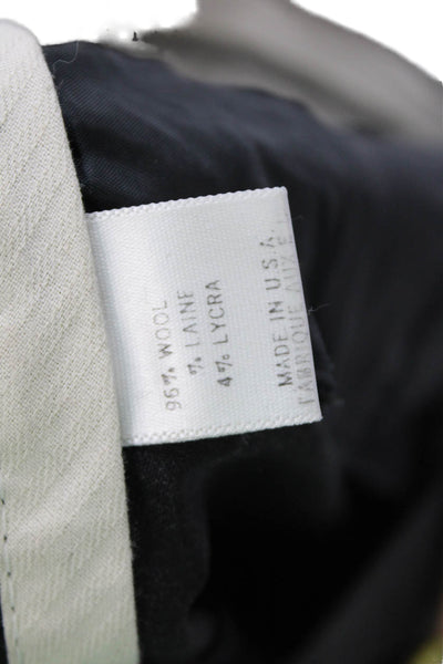 Theory Womens Wool Tailored Slim Fit Wide Leg Trouser Pants Gray Size 8