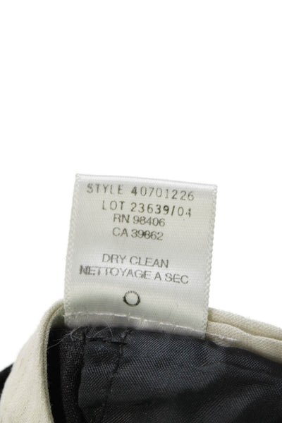 Theory Womens Wool Tailored Slim Fit Wide Leg Trouser Pants Gray Size 8