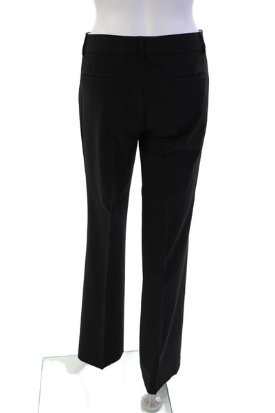 Elie Tahari Womens Wool Tailored Wide Leg Zip Fly Trouser Pants Black Size 6