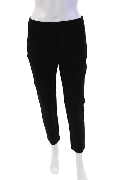 Saks Fifth Avenue Womens Tailored Straight Leg Trouser Leggings Black Size 8
