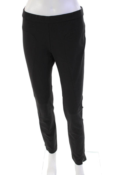 Elie Tahari Womens Tailored Elastic Waist Skinny Zip Hem Leggings Black Size 6