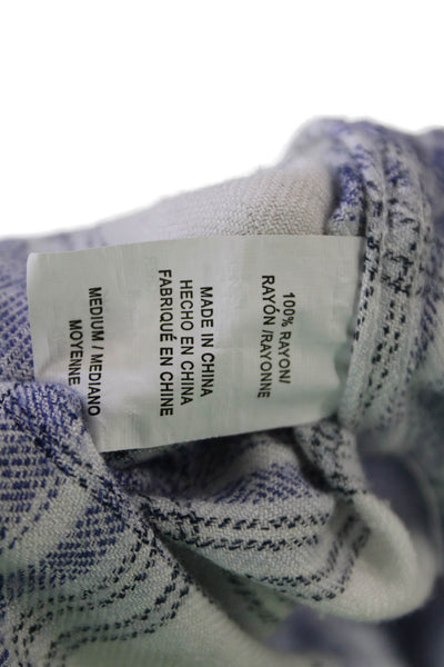 Rails Womens Plaid Striped Print Collared Button Down Flannel Top Blue Size M