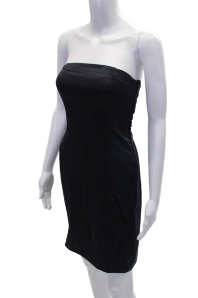 Drew Women's Square Neck Sleeveless Tie Waist Mini Dress Navy Blue Size XS