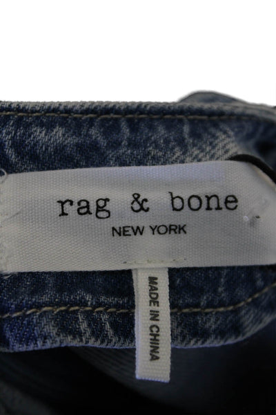 Rag & Bone Women's Sleeveless Ultra Feather Weight Ava Top Blouse Blue Size 4