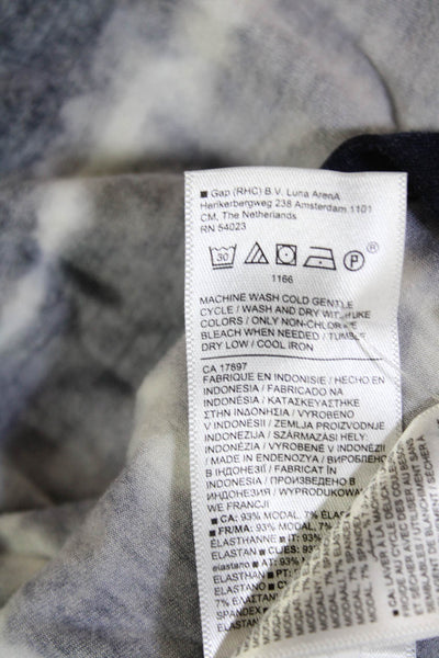 Athleta Womens Tie Dye Print A Line Dress Black Navy Blue Size Extra Extra Small