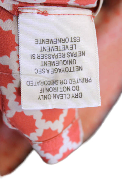 Joie Womens Silk Abstract Print Sleeveless Tank Top Grey Orange Size Small
