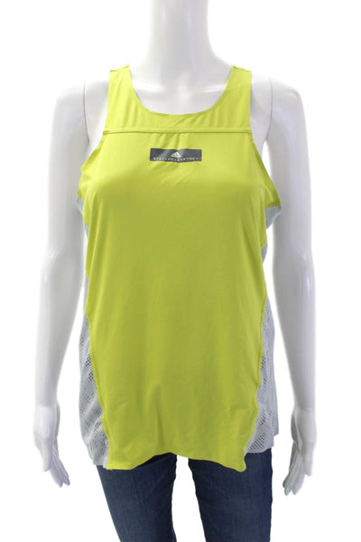 Stella McCartney Womens Sleeveless Round Neck Lined Tank Top Yellow Size S
