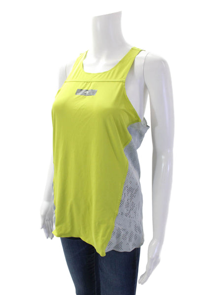 Stella McCartney Womens Sleeveless Round Neck Lined Tank Top Yellow Size S