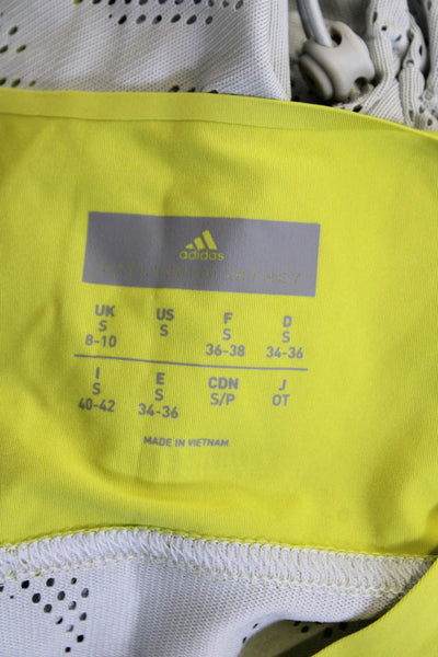 Stella McCartney Womens Sleeveless Round Neck Lined Tank Top Yellow Size S