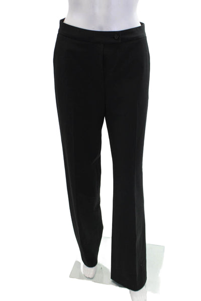 Domenico Vacca Women's Button Flat Front Straight Leg Dress Pants Black Size 42