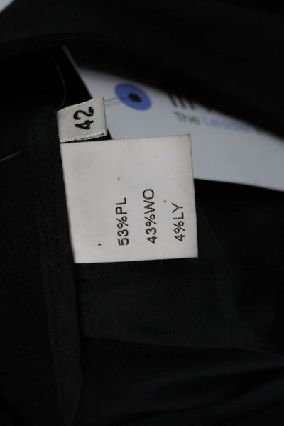 Domenico Vacca Women's Button Flat Front Straight Leg Dress Pants Black Size 42