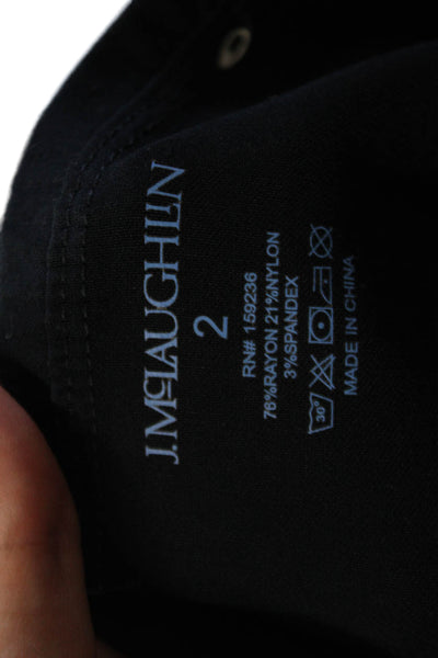 J. Mclaughlin Womens Stretch Mid-Rise Casual Skinny Pants Blue Size 2