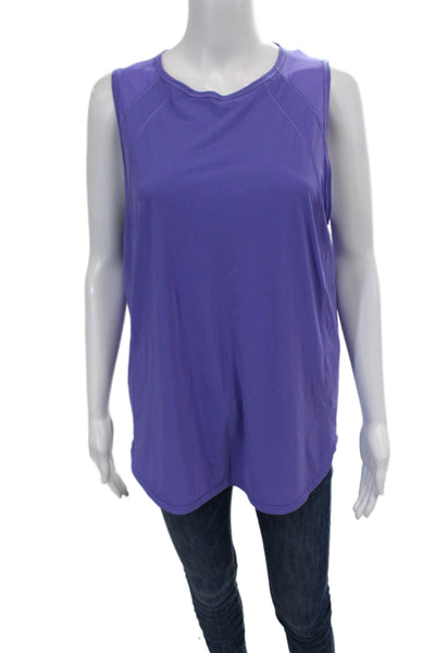 Lululemon Womens Activewear Sleeveless Round Neck Tank Top Purple Size 10