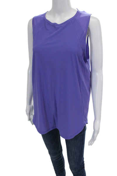Lululemon Womens Activewear Sleeveless Round Neck Tank Top Purple Size 10